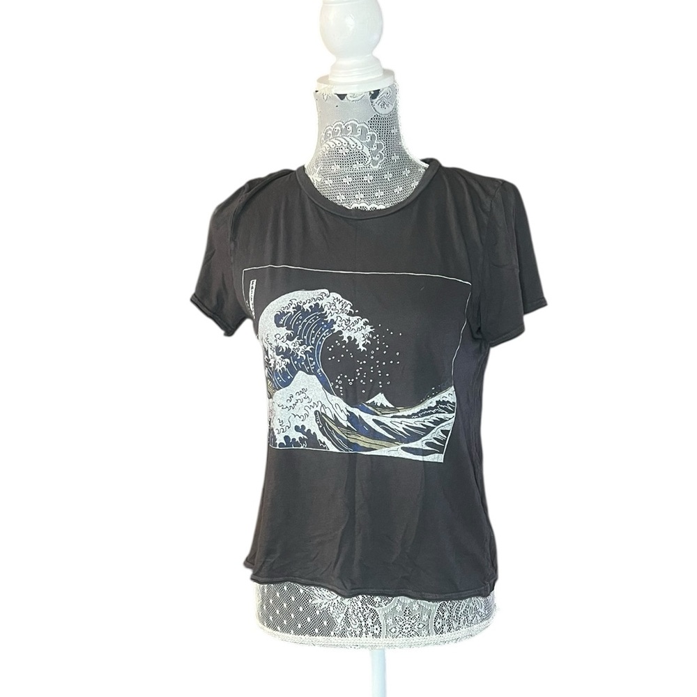 Future State Black Graphic Tee “The Great Wave” Art Print T-Shirt | Small